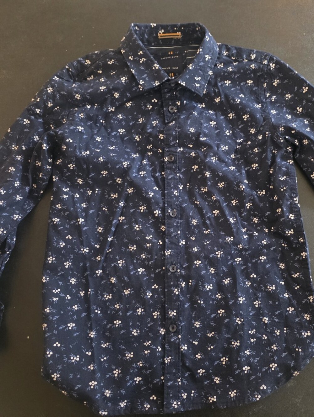 Cactus Navy Floral Button-Down Shirt